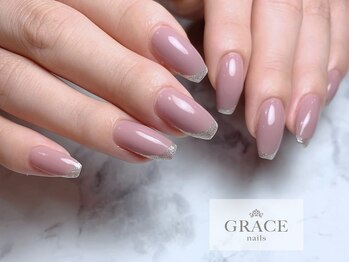 グレース ネイルズ(GRACE nails)/斜めフレンチ