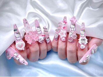 ルビーネイル 太閤通駅店(RUBY NAIL)/長さ出し後10本アート付け放題