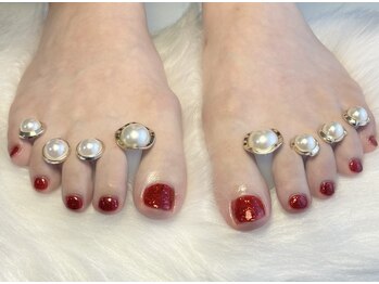 フットネイルワンカラーカメクラ