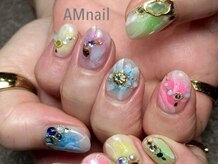 エーエムネイル(Am:nail)/パステル天然石