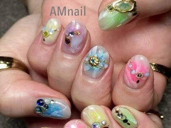 エーエムネイル(Am:nail)/パステル天然石