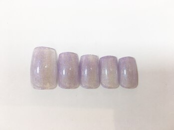 ワンカラージェルネイルショップ イオン新潟東店/ワンカラー　ラメパープル