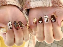 バレンタインネイル