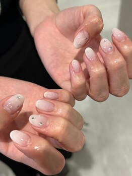 ノーヴェネイル 国分寺(nove.nail)/ホワイトグラデーションネイル
