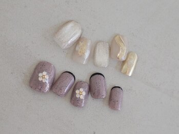 ディーネイル(DEE nail nagoya)の写真/【オフケア込◆セミオーダー¥4950/¥5500/¥6600】周りと差が付くトレンドデザインをサンプル豊富な定額で♪