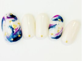 ネイビーホワイトマーブル