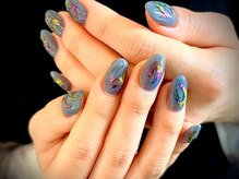 ヌル ネイル 堀江(NURU NAIL HORIE)/ミラーニュアンスネイル☆