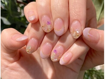 ネイルズ ララ(nails Lala)/押し花ネイル。