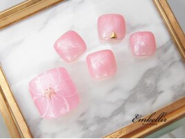 (1245)桜Footネイル