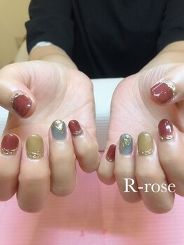 アールローズ(R-rose)/カラフルミラーネイル¥11000