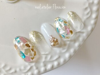 ネイルアトリエ フロラシオン/贅沢アートの褒められネイル