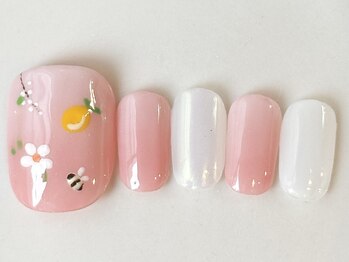 カラ ネイル 中津店(calla nail)/ミツバチとお花