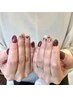【hand nail】自店オフ無料！自爪育成×選べる12種類定額デザイン・4本アート