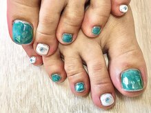 ティーエス ネイル ガーデン(T.S Nail Garden)/青系フィルムデザイン