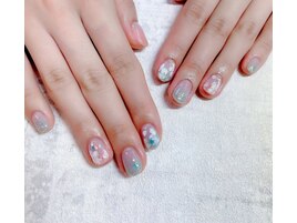 花アートニュアンスネイル