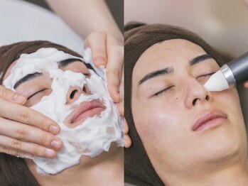 オンリーケア バイ ボーイズビー(ONLY CARE by Boys Be)の写真/《メンズの肌に特化したサロン》噂のBubble毛穴洗浄が出来る！古い角質＋角栓を除去してツルツル小鼻へ！