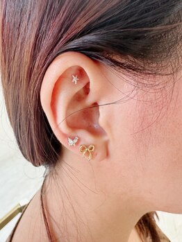 プライベートサロン アール(R)/耳つぼジュエリー☆両耳3粒ずつ