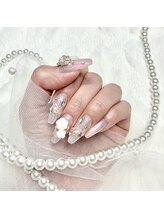 ミニョン(Minyon)/春ネイル♪蝶々×バラパーツ