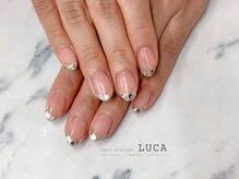 ネイルアトリエルカ(nail atelier LUCA)/W-703 ガラスフレンチネイル