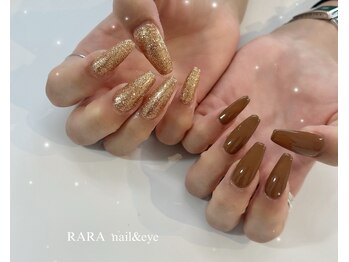 ララ(RARA)/ゴールドラメ×ブラウン¥5400