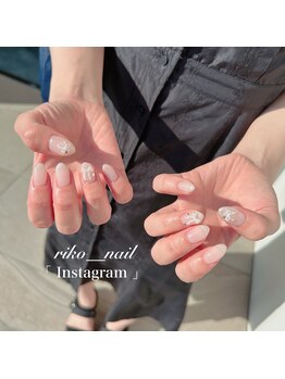 ラメフレンチネイル