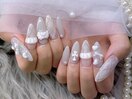 フリルネイル チェックネイル 