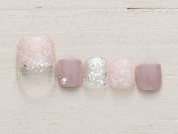 ノーネイル 大宮(NO NAIL)/レースフレンチ　 ￥4990