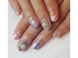 ビジューオーロラネイル