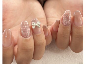 ツイード×リボン