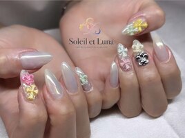 ちゅるんクロム風ネイル