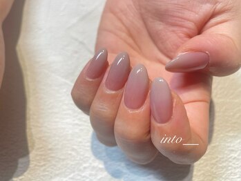 ネイルサロン イントゥ(into_)/ベイビーブーマー グレー ピンク