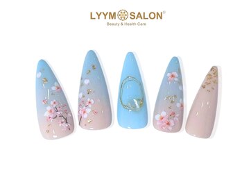 リームサロン 池袋店(LYYM SALON)/ブルーグラデ×桜ネイル