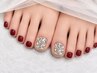【FOOT】ワンカラー+親指のみアート★¥8500→¥7400