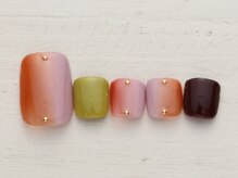 ノーネイル 大宮(NO NAIL)/秋色縦グラデ　￥4990