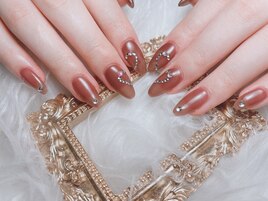 バレンタインネイル　春ネイル