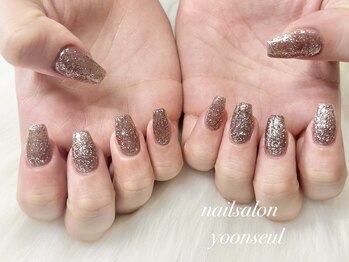 くすみピンクラメ.・°＊