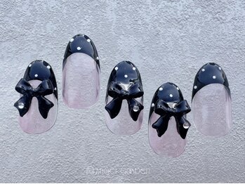 エンジェルガーデンネイル 池袋店(Angelgarden nail)/バレンタイン/フレンチ/リボン