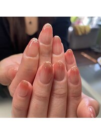 お客様ネイル/古川/グラデ×ラメ