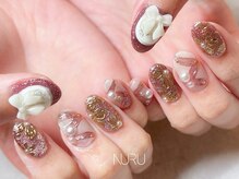 ヌル ネイル 新宿(NURU NAIL)/韓国/リボン/バレンタイン/新宿