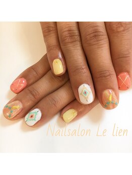 ネイルサロン ル リアン(Nailsalon Le lien)/オルテガ柄