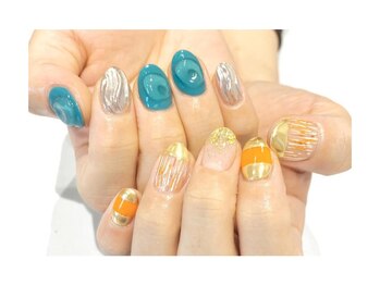 【hand】アシンメトリーネイル