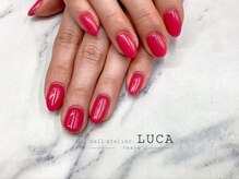 ネイルアトリエルカ(nail atelier LUCA)/W-699 大人ビビットピンクネイル
