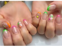 キラネイル アンド アイラッシュ by World Beauty(KIRA)/蛍光フレンチ