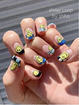 アトリエループ(atelier Loop by shiho)/ニコちゃんネイル