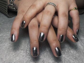 オムネイル 渋谷(HOMME NAIL)/シルバーミラー ¥6.600