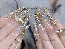 ダークハニー 池袋店(Dark Honey)/ゴールド×ラメグラデーション