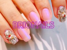ブリオ ネイルズ(Nail BRIO NAILS)/オーロマットラフラワーネイル