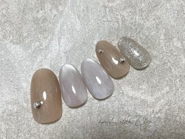 ニュアンスネイル/グレージュ