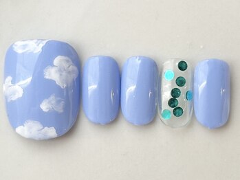 カラ ネイル 中津店(calla nail)/青空と雲