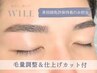【メンズ】眉毛フルスタイリング（WAX脱毛）+カット＆メイク込◆毛量調整付◆